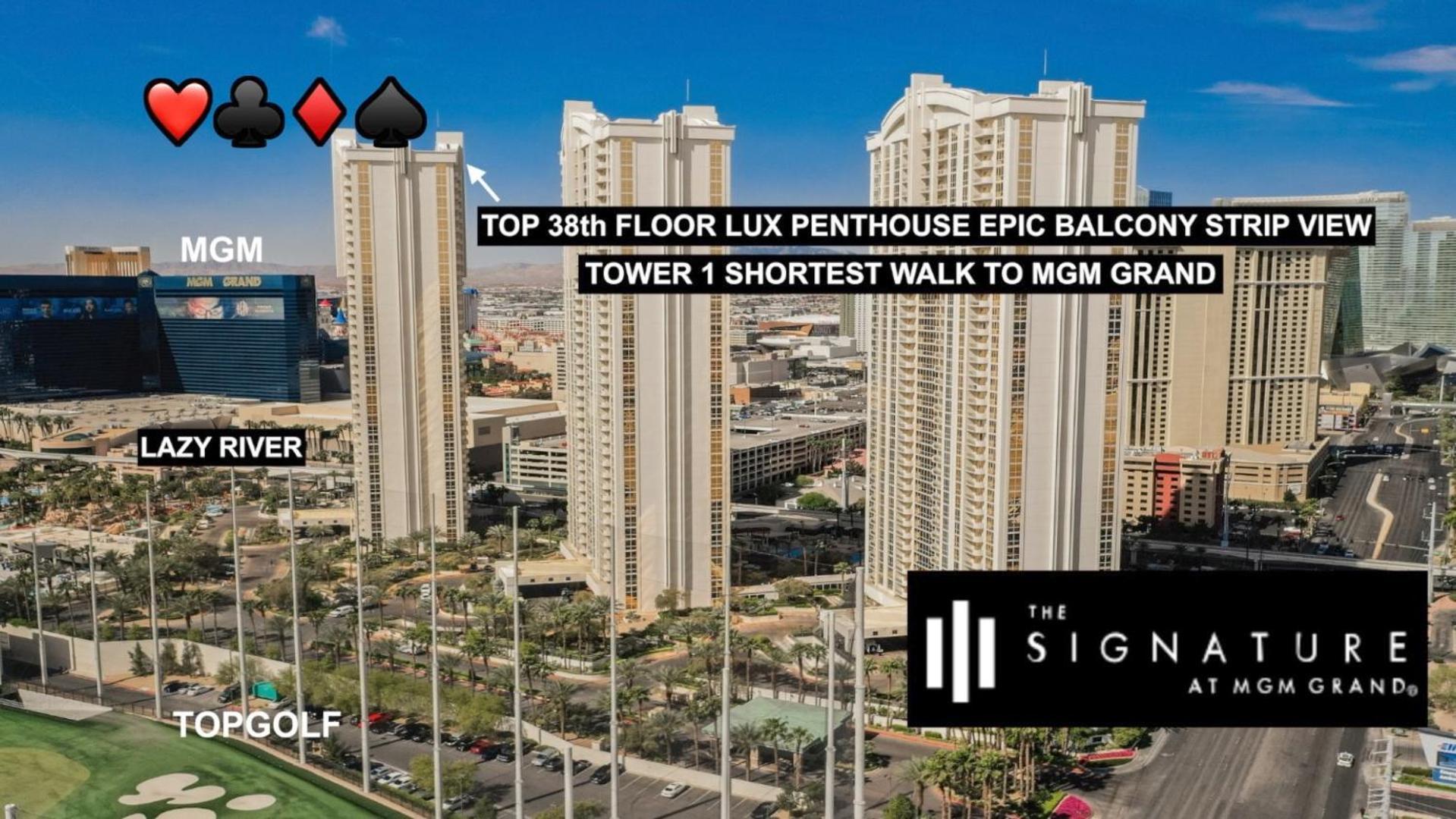 Signature Mgm Top 38Th Floor Penthouse Lux+ Best Balony Strip View Suite + No Resort Fee Las Vegas Ngoại thất bức ảnh